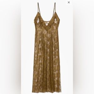 NWOT Savage X Fenty ✨Military Green  🥵 Lace Slip ✨